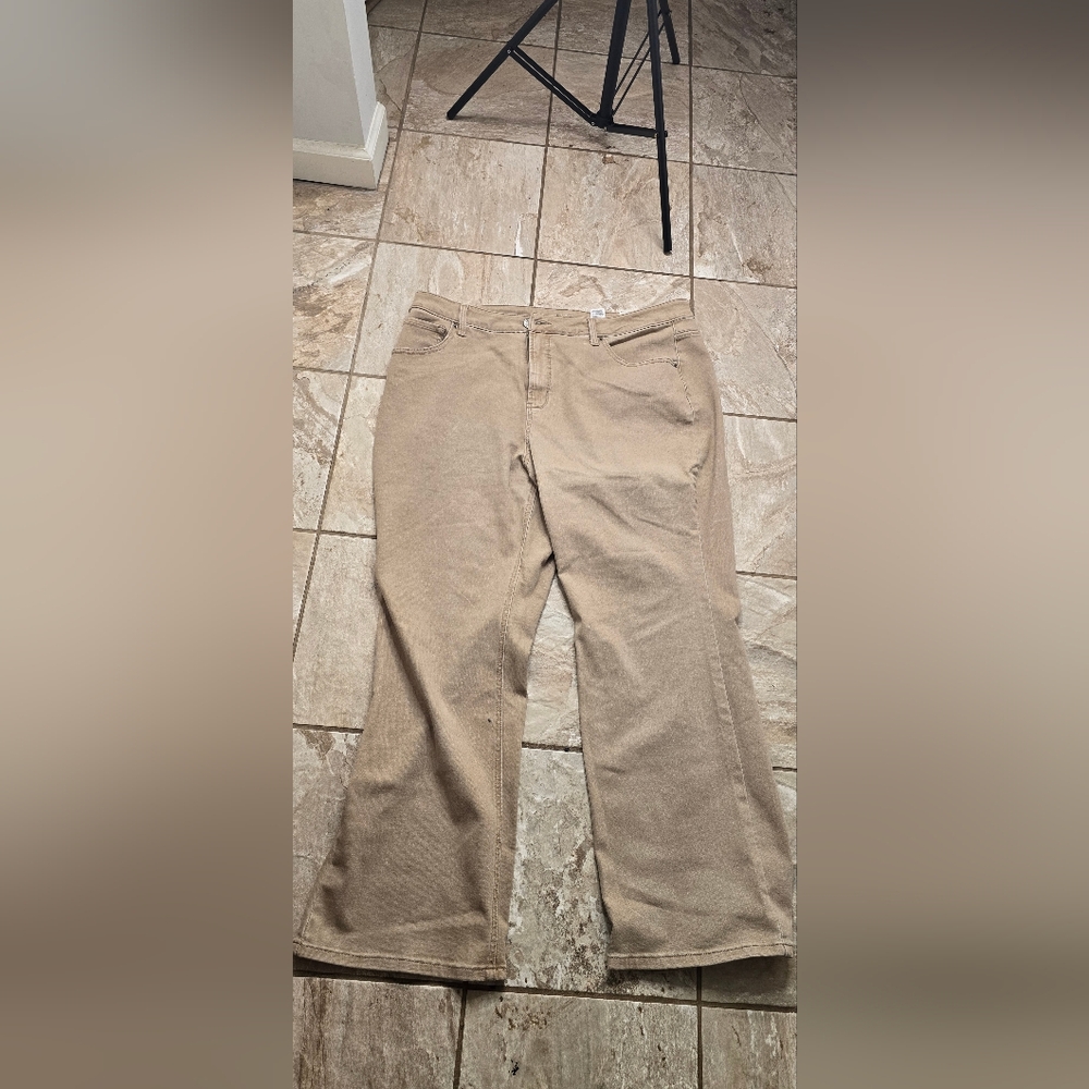 Time and Tru High Rise Bootcut Pants - Tan